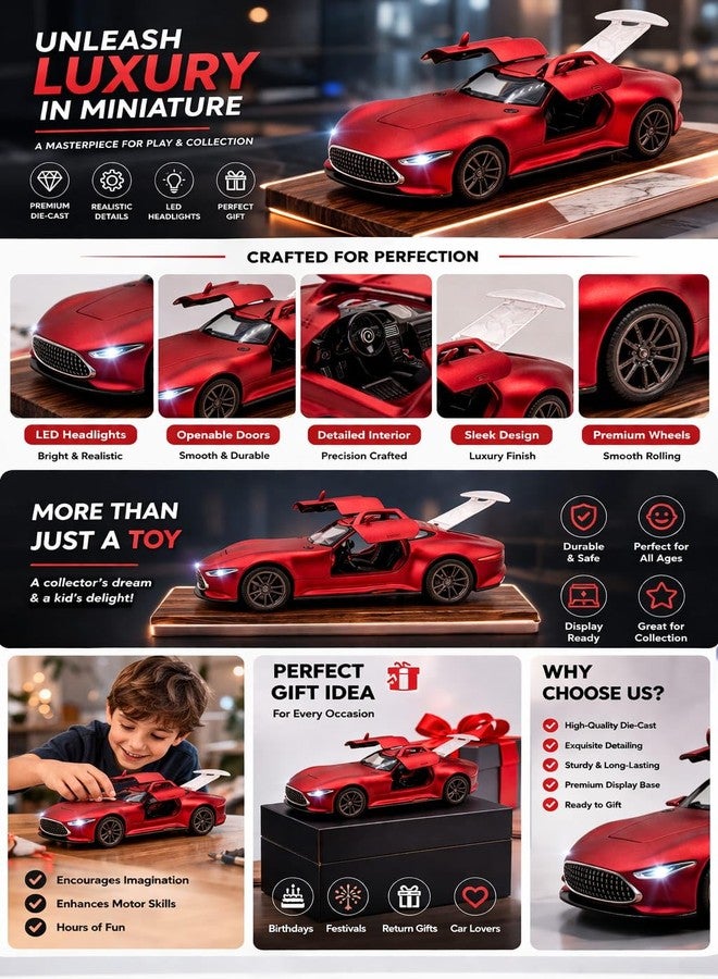 COLLEN ARRAY |B.M.W.Model| Diecast Metal Toy car for Kids, Pullback, Light and Sound openable Doors, Random Color,Pack of 1 car - Image 3