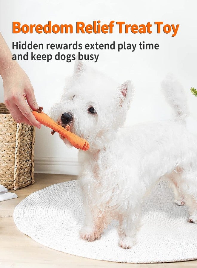 SCHITEC Puppy Chew Toys, [2 Pack] Interactive Treat Dispensing Puzzle Toy for Small Dogs, Tough Rubber Teething Dog Bones for Puppies - Image 3