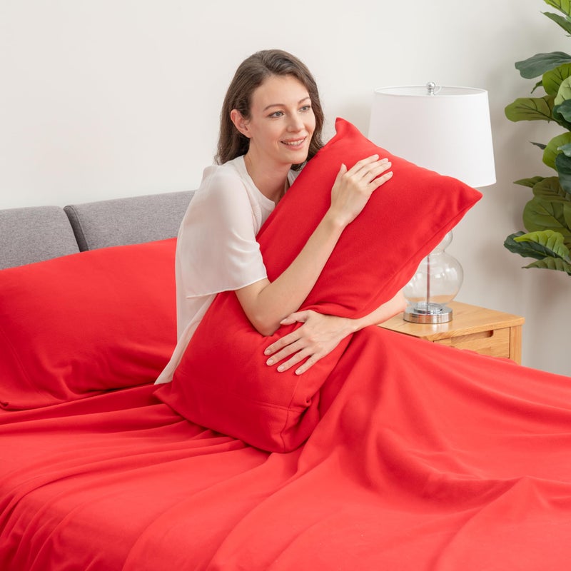 Berkshire Blanket Berkshire Blanket Luxury Soft Microfleece Queen Sheet Set  Warm and Durable  All Season Sheet (Queen  Lollipop)  - Image 2