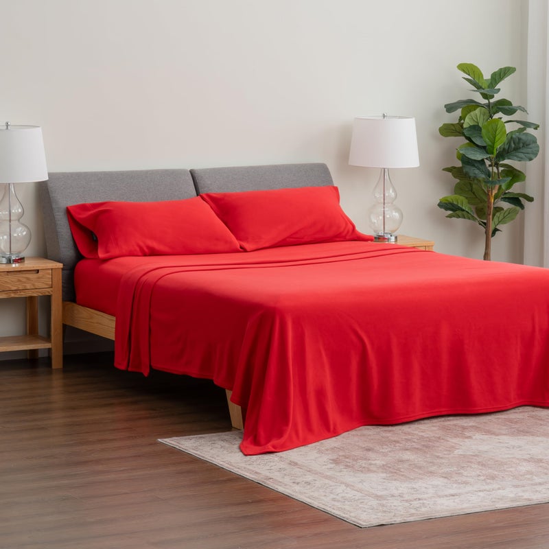 Berkshire Blanket Berkshire Blanket Luxury Soft Microfleece Queen Sheet Set  Warm and Durable  All Season Sheet (Queen  Lollipop)  - Image 5