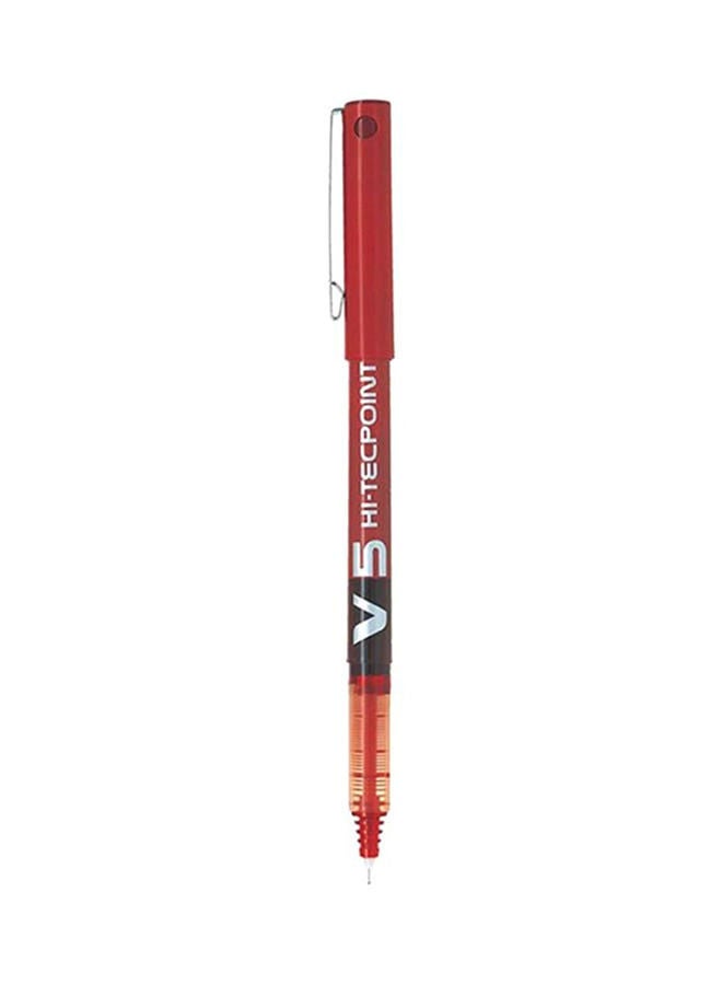 NIBEMINENT 12-Piece V5 Hi-Techpoint Roller Ball Pen Set Red/White/Black - Image 1
