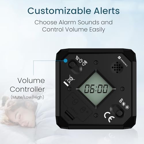 Portronics Timeout, Smart 1, 5, 7, 9 Minute Count Down Timer Cube with Audio Visual Alarm for Better Time Management in Kitchen, Kids Study, Games, Workouts, Meditation and Yoga (Black) - Image 4