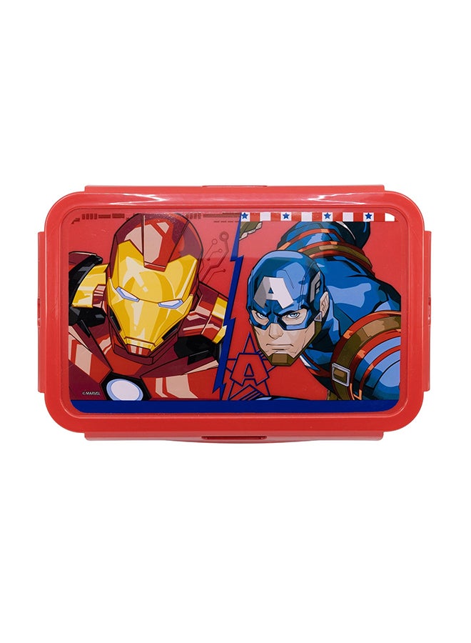 STOR Marvel Avengers Lunch Box Sandwich Box Food Container with removable multi compartments and easy locking mehanism 1190 ml  - Image 2