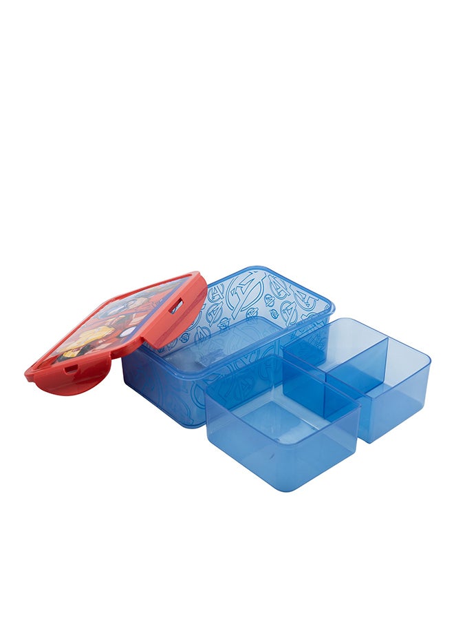 STOR Marvel Avengers Lunch Box Sandwich Box Food Container with removable multi compartments and easy locking mehanism 1190 ml  - Image 4