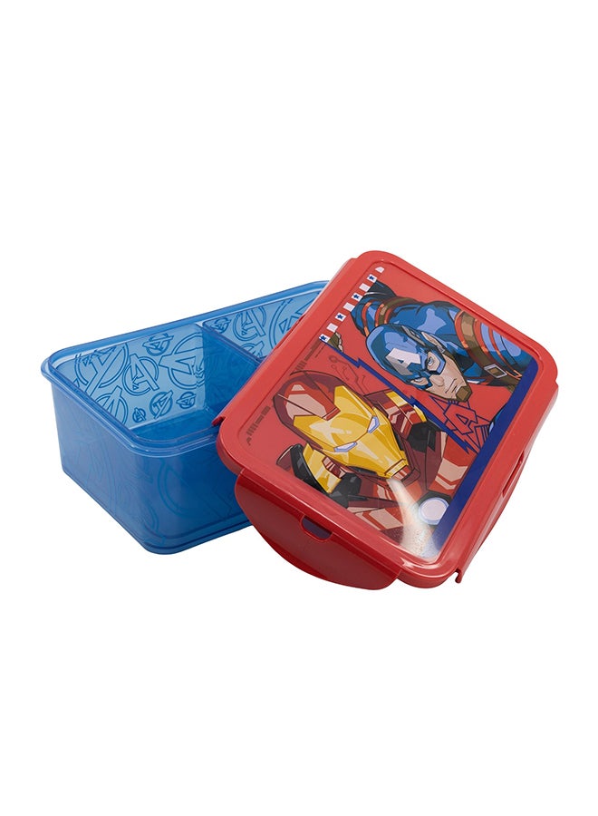 STOR Marvel Avengers Lunch Box Sandwich Box Food Container with removable multi compartments and easy locking mehanism 1190 ml  - Image 3