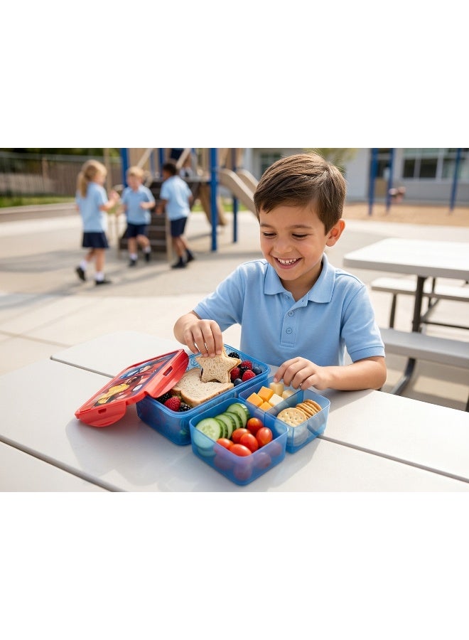 Stor Avengers Removable Compartment Lunch Box for Kids – 1190ml BPA-Free Reusable Bento Lunch Container with Multiple Sections, Secure Lock Lid, Lightweight Durable Food Storage Box for School, Travel & Everyday Use - Image 5