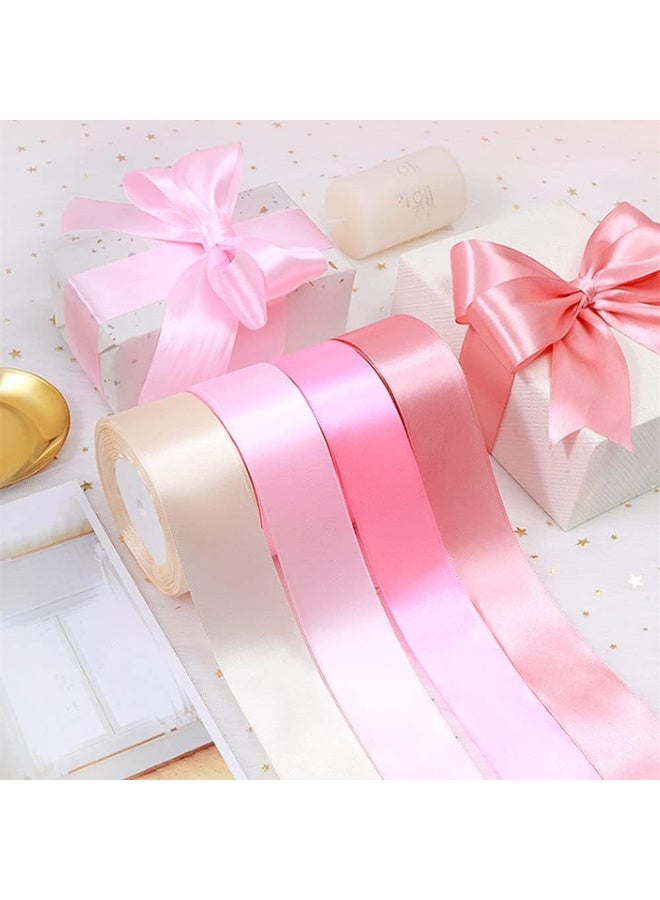 Bukela Pink Satin Ribbon Roll 1-1/2", Pink Ribbon 25 Yard Solid Colors Fabric Ribbon for Gift Wrap Crafting, Balloons, DIY Sewing Project, Hair Bows, Xmas, Valentine, Presents Bouquets Floral Wedding - Image 3