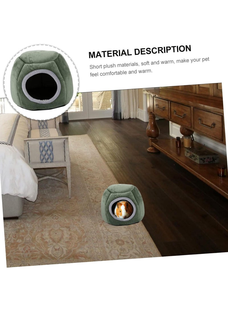 GGOOT 2pcs Hamster Cotton Nest Small Pets House Guinea Pig Bedding Hamster Hut Plush Bedding Set Plushy Pets Winter Bedding Small Pet House Guinea Pigs House Cave Hamster Winter Bed Yurt - Image 2