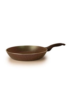 TRUEVAL 10-Piece Non-Stick Aluminum Cookware Set With Heat Resistant Handles Brown, 18cm, 20cm, 24cm, 28cm Pots With Stainless Steel Lid, 26cm Frypan, 26cm Round Oven Tray  - Image 3