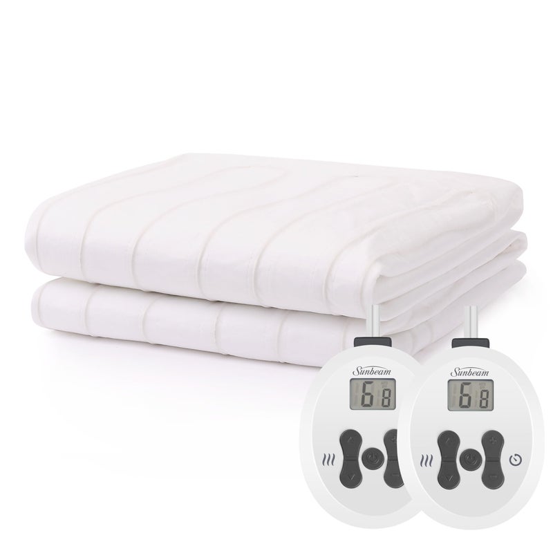 Sunbeam Restful Heated Mattress Pad  King White