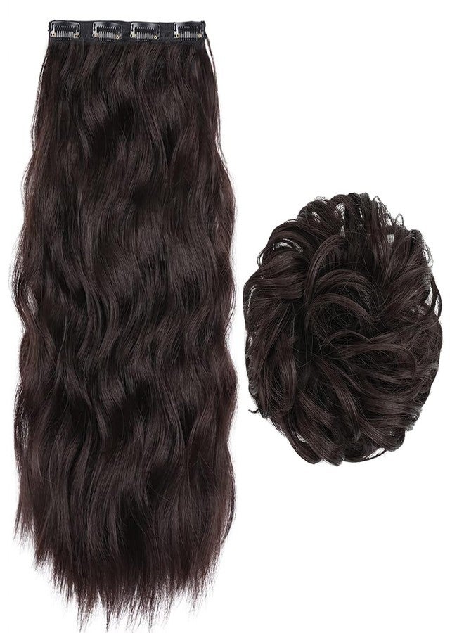 برافراجيا مجموعة وصلات شعر برافراجيا كومبو، وصلات شعر قطنية دانتيلية، وصلات شعر شينيون، وصلات شعر مرفوعة للنساء لحفلات الزفاف والمناسبات الأخرى (Bun-32-3). - Image 1