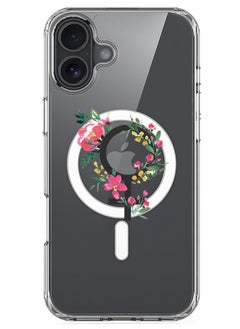 iPhone 16 Plus Magsafe Magnetic Case for iPhone Compatible with Wireless Charging, Shockproof Phone Bumper Cover - womens day floral