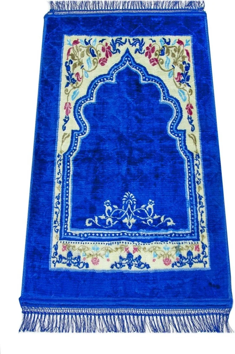 Berat Prayer Rug - Prayer Rug - Velvet Prayer Rug - Luxury Printed Plush Prayer Rug - 1 Piece