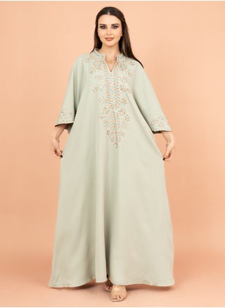جلابية مقاس واحد مع تطريز دقيق IK4006 اخضر - pzsku/Z4872A1A9FA217B352E09Z/45/1741084106/1796e910-c64f-4f47-bea2-336a5da2c21c