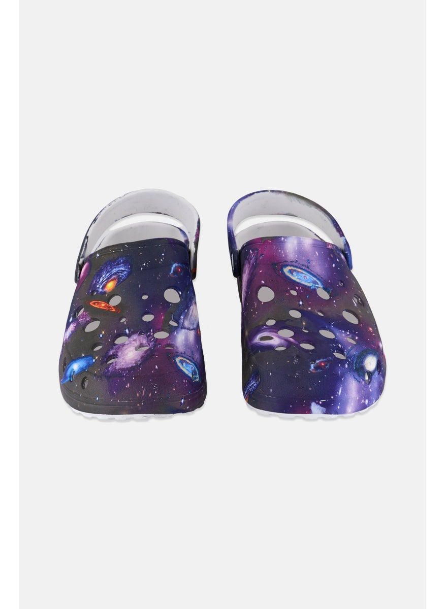 Woz Men Slingback Clogs, Purple Combo  - Image 3