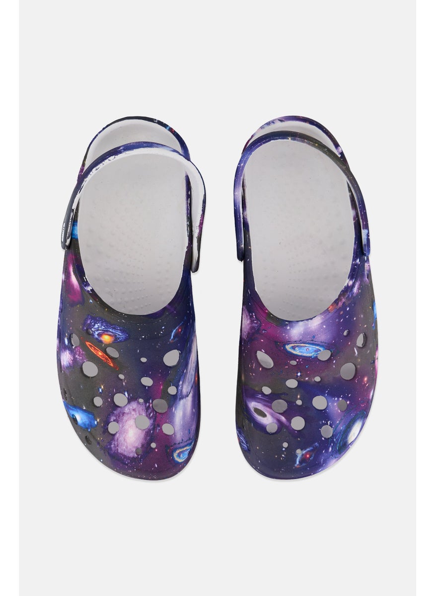 Woz Men Slingback Clogs, Purple Combo  - Image 4