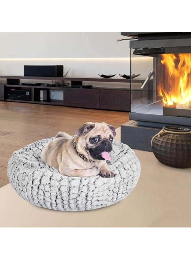 مورو مورو سرير كلاب مخملي تقويمي مع فراء ناعم وقاعدة بلاستيكية - عش مريح وقابل للغسل للحيوانات الأليفة - Image 2