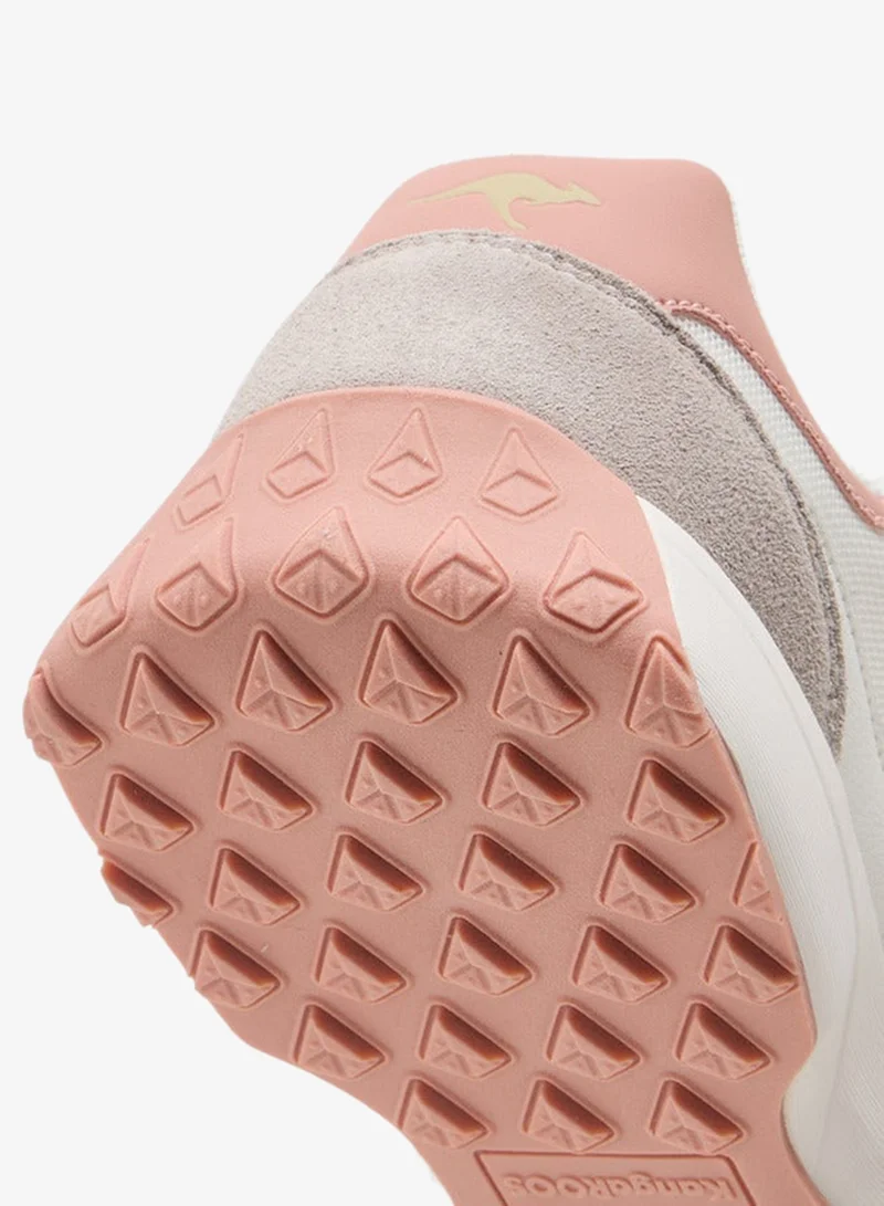 kangaROOS WHITE Women's Colourblock Lace-Up Sports Shoes for Women | Best Price UAE