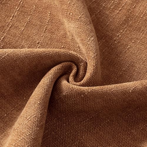 ANRODUO Pack of 2 Decorative Textured Throw Pillow Covers Soft Bronze Square Accent Solid Chenille Cushion Cover Cozy Farmhouse Pillow Case for Couch Sofa Bedroom Living Room Home Decor 18x18 Inch - Image 3