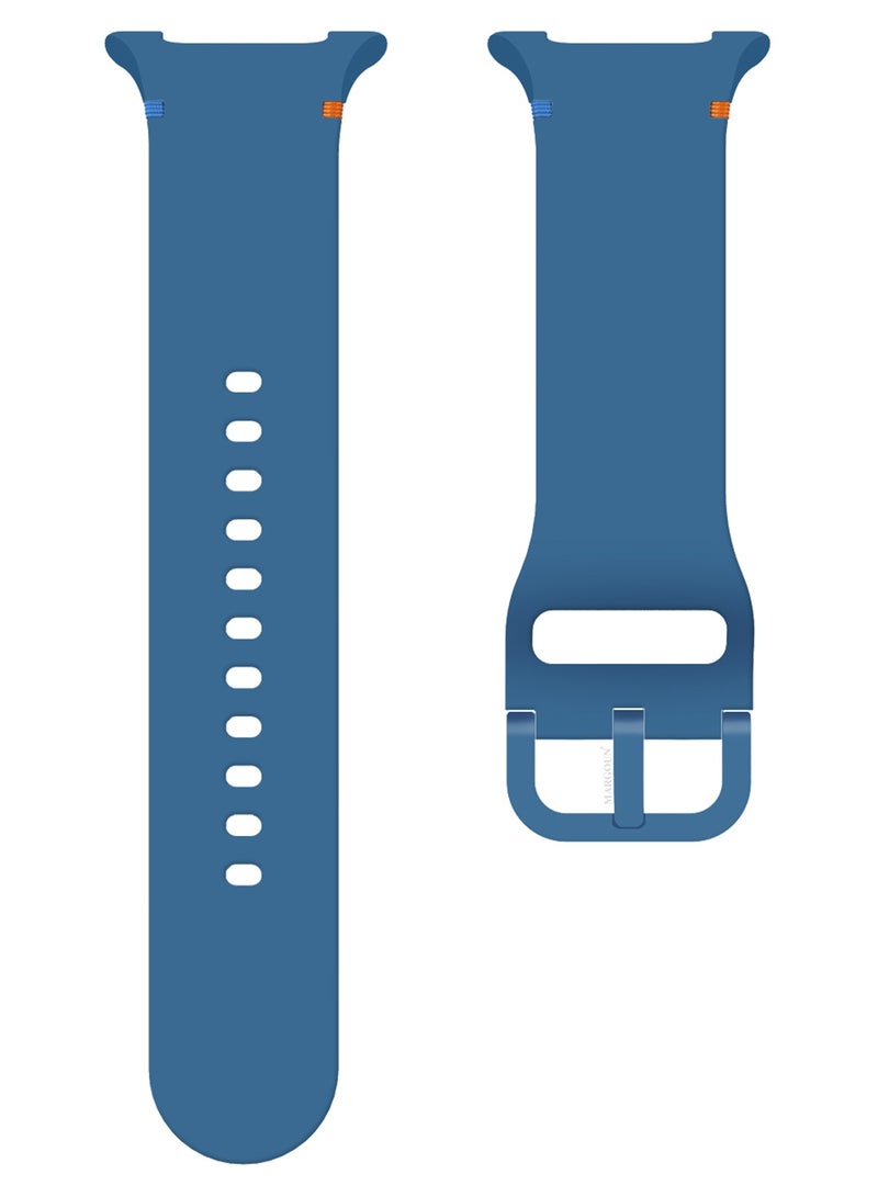 Sport Band for Galaxy Watch 8 40mm 44mm and Watch 8 Classic 46mm, Silicone Replacement Strap, M/L Size - Blue - Image 4