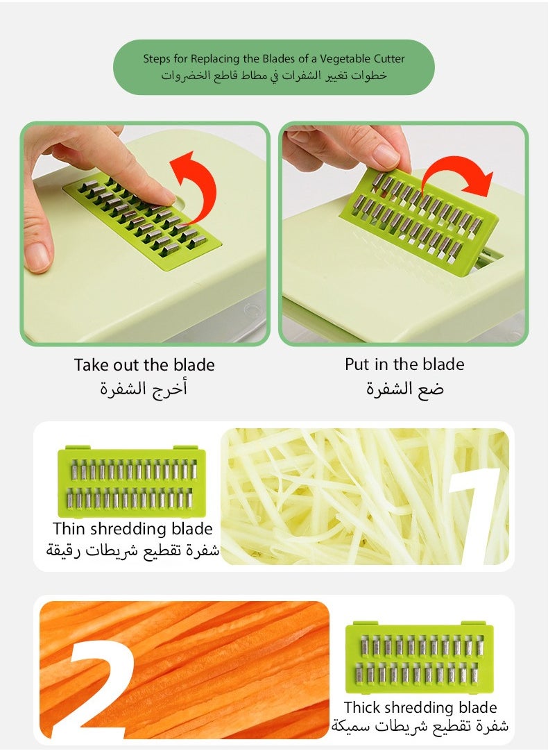 17 - Piece Kitchen Multi - Functional Vegetable Cutter: Multiple Blades Can Be Changed at Will, Safe and Harmless to Hands, Making Vegetable Cutting Easy and Efficient - pzsku/Z4872C4D81CBBC5D97300Z/45/_/1738741032/5e0e2c63-cc4b-41bc-88f2-53331319ba57