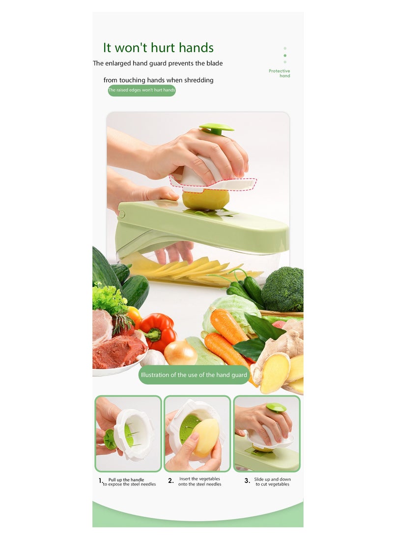 17 - Piece Kitchen Multi - Functional Vegetable Cutter: Multiple Blades Can Be Changed at Will, Safe and Harmless to Hands, Making Vegetable Cutting Easy and Efficient - pzsku/Z4872C4D81CBBC5D97300Z/45/_/1738741072/33c39b40-283d-4924-9245-35d0823f0299