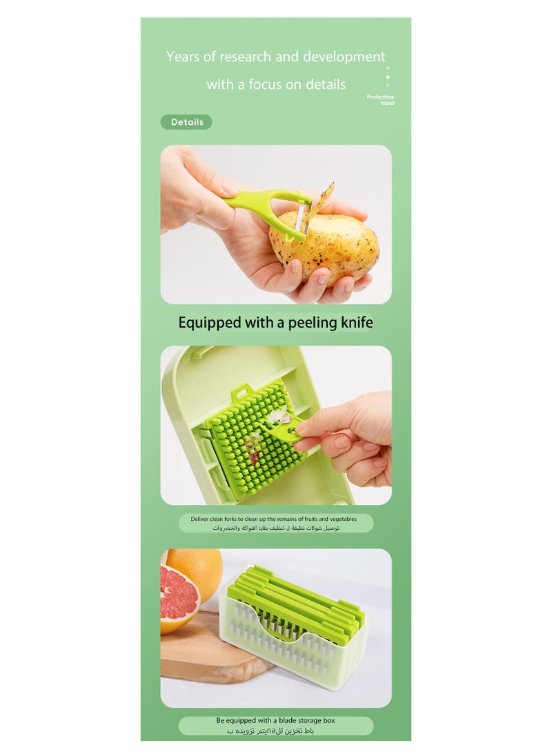 17 - Piece Kitchen Multi - Functional Vegetable Cutter: Multiple Blades Can Be Changed at Will, Safe and Harmless to Hands, Making Vegetable Cutting Easy and Efficient - pzsku/Z4872C4D81CBBC5D97300Z/45/_/1738741082/81e44814-0e34-4b2e-847d-f1e511bf54bb