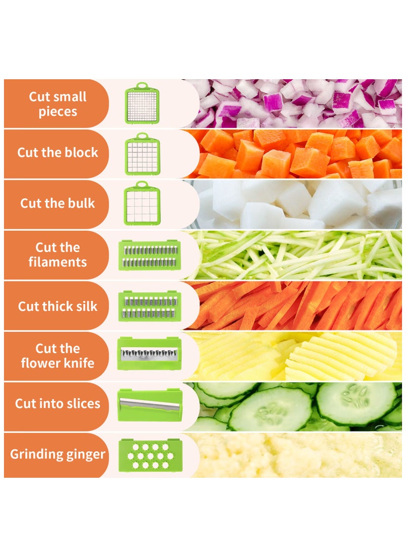 TD HOME 17 - Piece Kitchen Multi - Functional Vegetable Cutter: Multiple Blades Can Be Changed at Will, Safe and Harmless to Hands, Making Vegetable Cutting Easy and Efficient  - Image 3