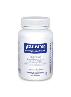 Pure Encapsulations Digestive Enzymes Ultra With Betaine Hcl  Vegetarian Digestive Enzymes To Support Protein Carbohydrate Fiber And Dairy Digestion*  90 Capsules  - Image 1