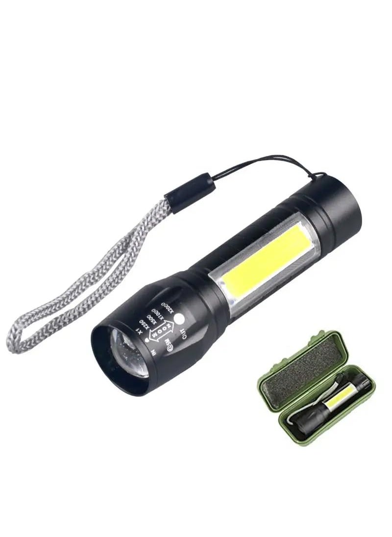 TechPride TechPride Rechargeable LED Torch Small Flashlights High Lumens Rechargeable Zoomable Mini Flashlights with 3 Light Modes for Emergencies Camping Hiking  - Image 1