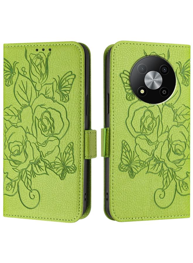 erorex Case For ZTE Blade A73 5G Embossed Rose RFID Anti-theft Leather Phone Case - Image 2