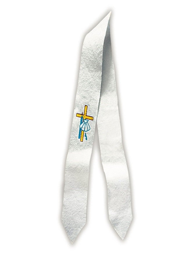 Catholic Brands Baptismal Felt Stole with Cross and Shell Design for Child