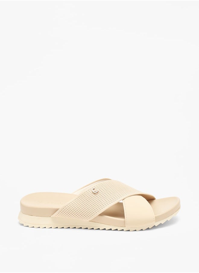 Le Confort - Cross Strap Slip-On Flat Sandals - Image 1