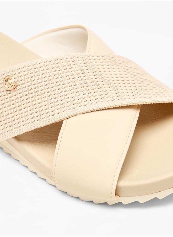 Le Confort - Cross Strap Slip-On Flat Sandals - Image 1