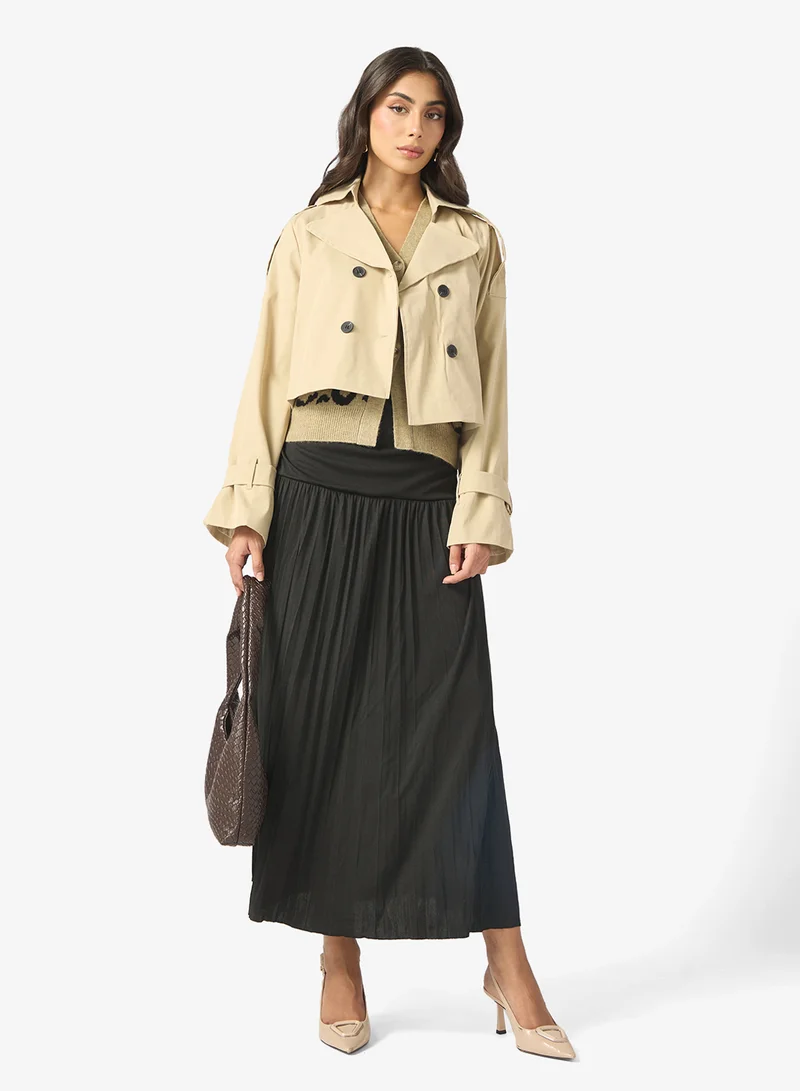ELLA Cropped Trench Jacket