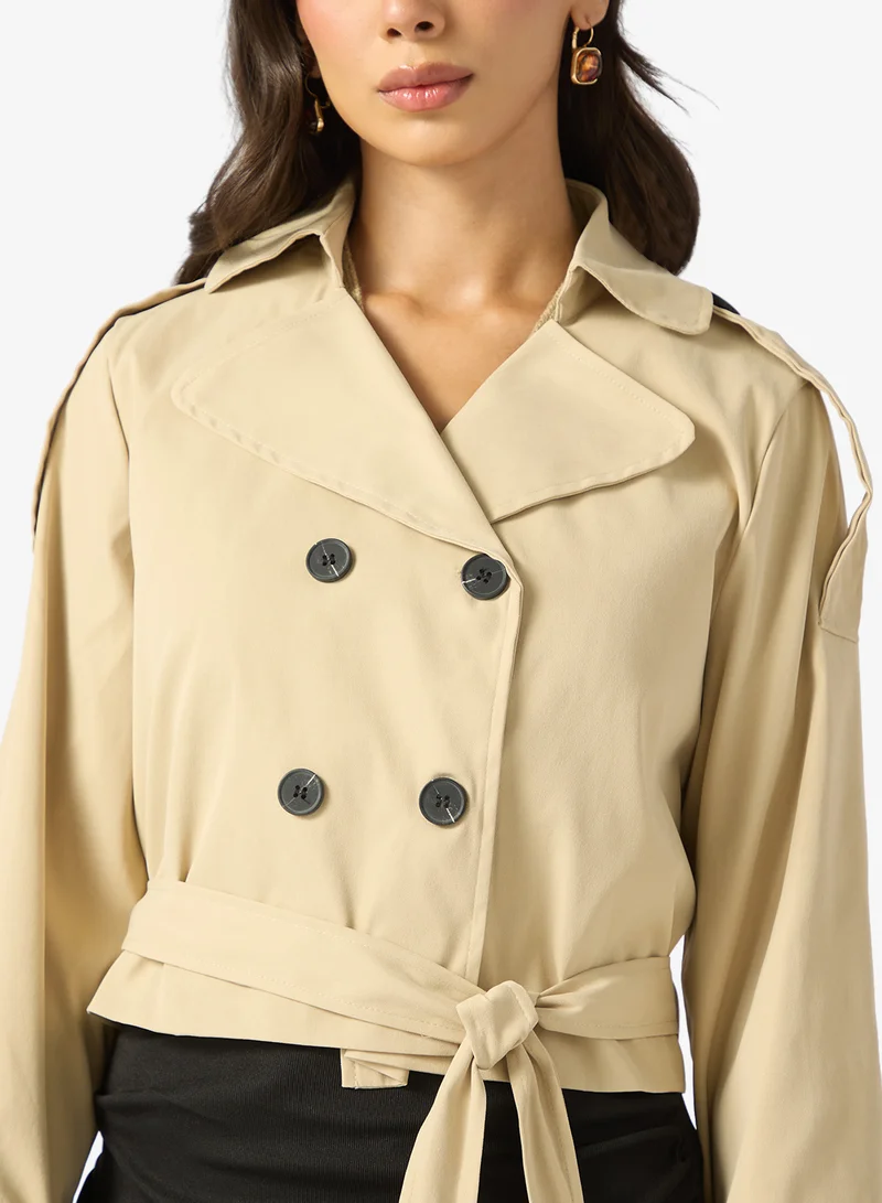 ELLA Cropped Trench Jacket