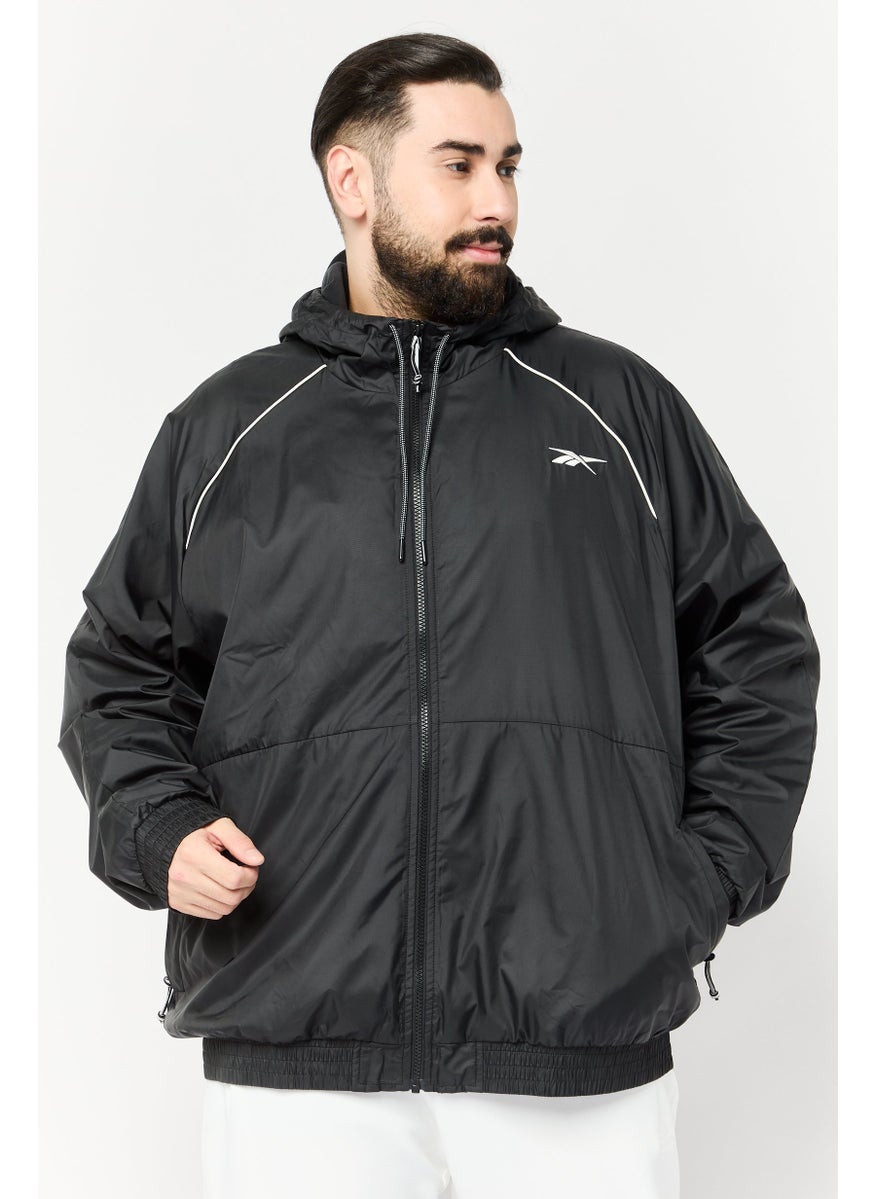Reebok Men Sportswear Fit Hooded Training Jackets, Black  - Image 1
