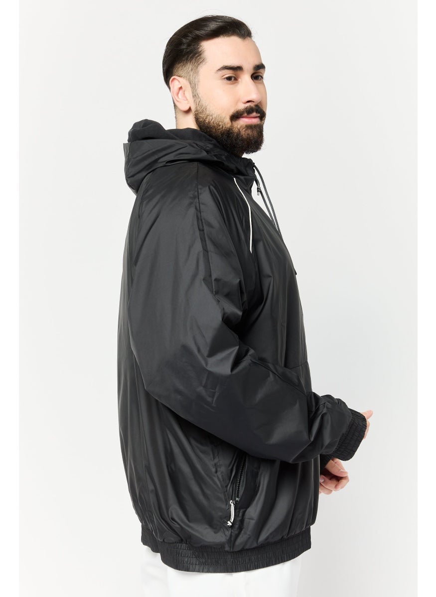 Reebok Men Sportswear Fit Hooded Training Jackets, Black  - Image 3