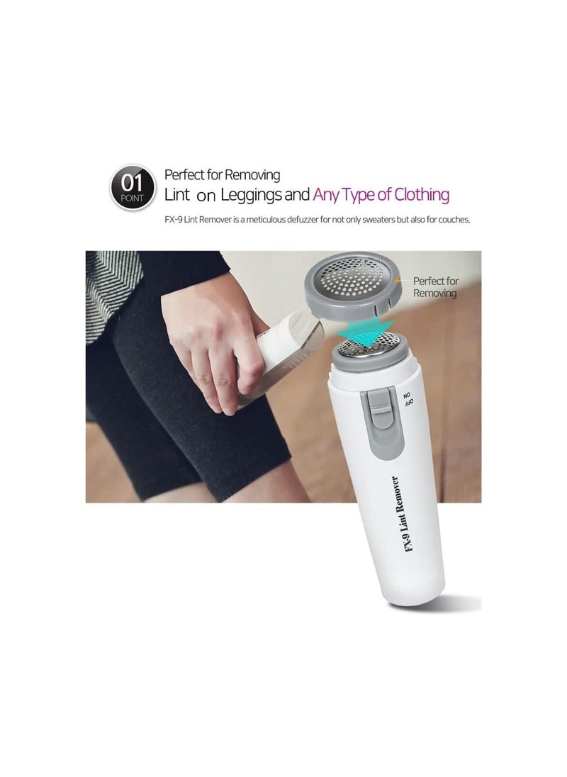 Fabric Shaver and Lint Remover for Sweater and Leggings, Fabric Shaver Fuzz Remover with Fuzz, Sweater Shaver with Steel Blades, Light and Compact Portable Lint Shaver (Brown)
