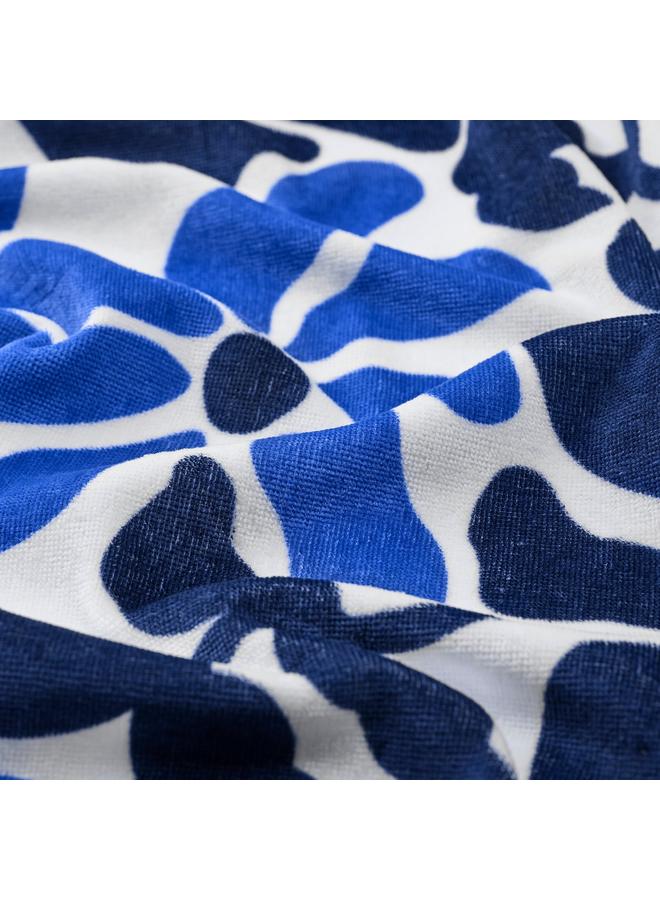 Zaboon Beach Towel, Blue/Floral Pattern, 100X180 Cm - Image 2