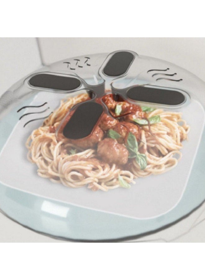 Magnetic Microwave Food Cover, Microwave Splash Cover, Microwave Pan Cover, Microwave Pan Cover, Oven Cooking Anti Splash Protective Cover with Steam Vent - Image 1