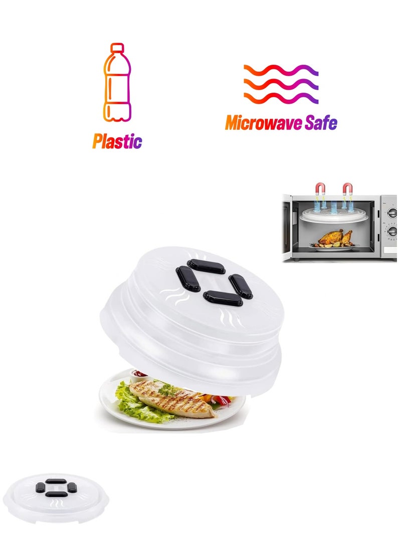 Magnetic Microwave Food Cover, Microwave Splash Cover, Microwave Pan Cover, Microwave Pan Cover, Oven Cooking Anti Splash Protective Cover with Steam Vent - Image 4