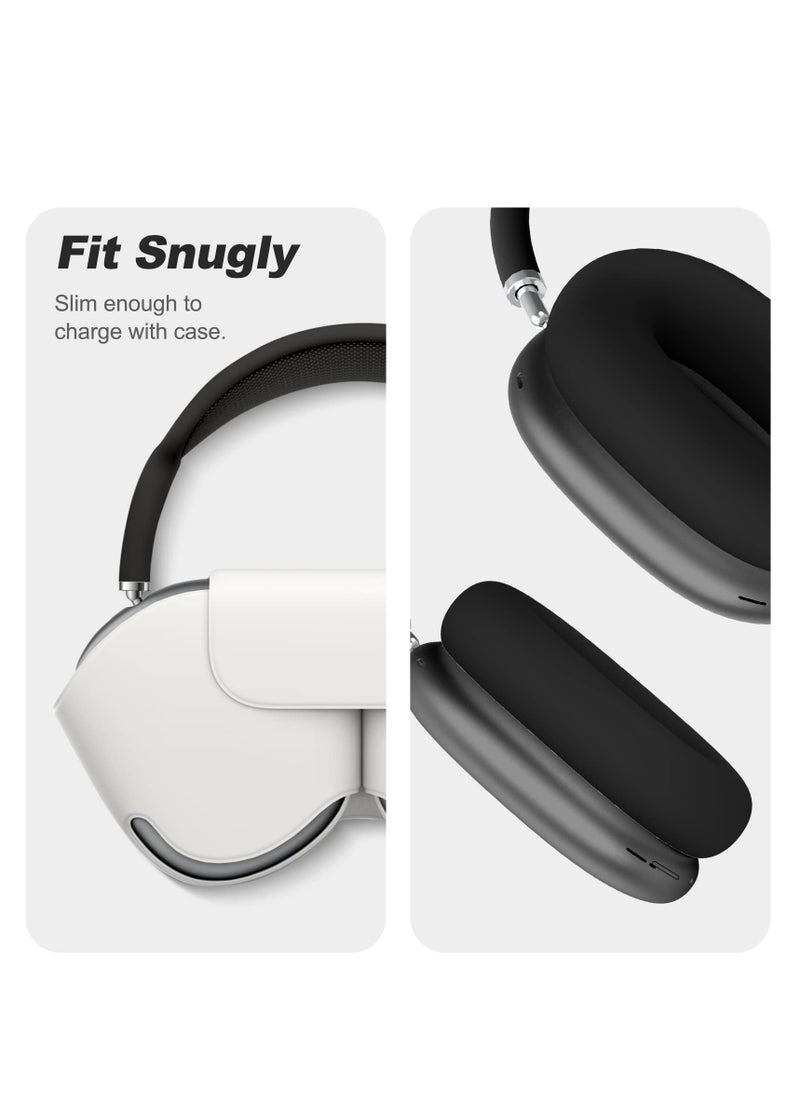 Generic Silicone Ear Pad Covers for AirPods Max Headphones - Sweatproof, Washable Cushions, Durable Earcup Protectors, Made from Ultra-Slim Silicone (Black)  - Image 3