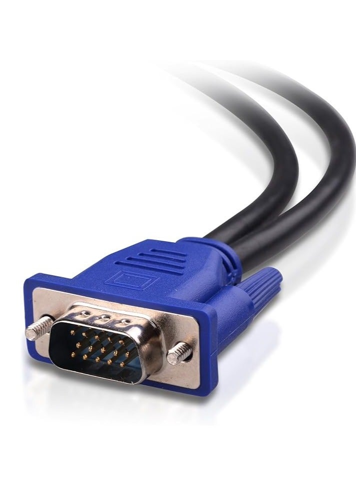 فوجيشكا كابل تقسيم VGA – ذكر إلى 2 أنثى (15 دبوس) – لتكرار العرض على شاشتين – للكمبيوتر، اللابتوب، والبروجكتر  - Image 3
