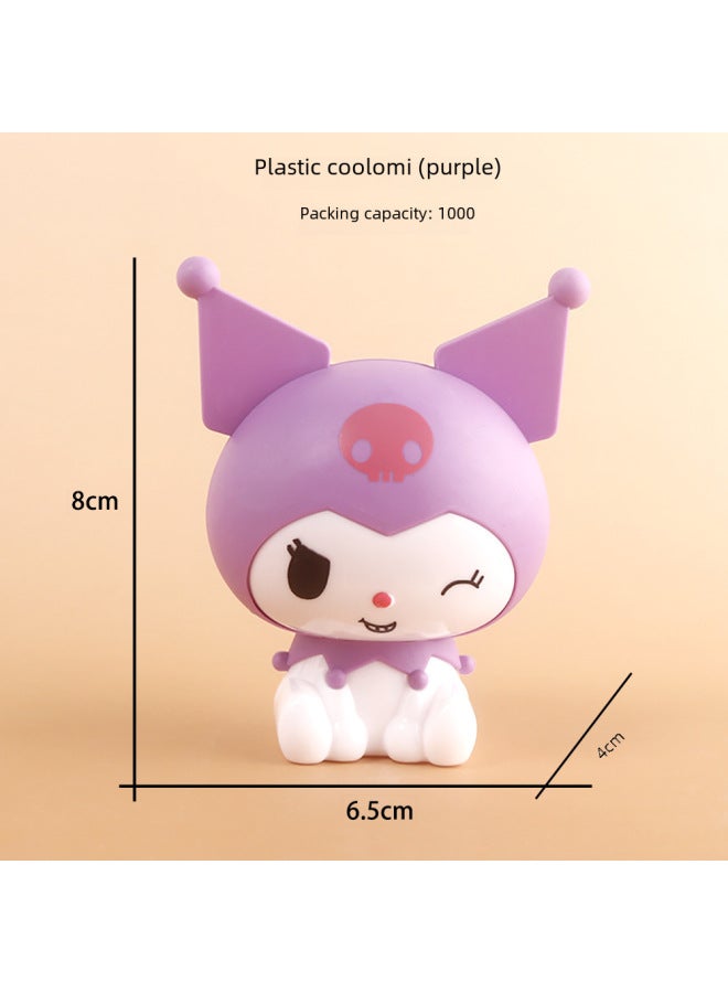 Scenic Spot Special Plastic Small Size Simple Version Sanrio Coolomi Cake Decoration Baking Decoration Car-Color:Black - Image 4