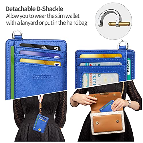 EcoVision Slim Minimalist Front Pocket Wallet, RFID Blocking Credit Card Holder Wallet with Detachable D-Shackle for Men Women - Image 3