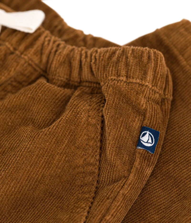 Petit Bateau Babies' velour trousers