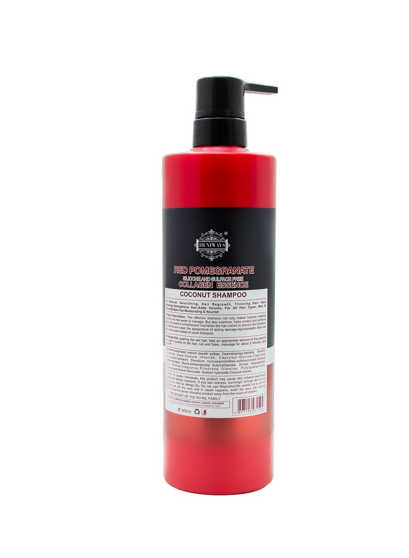 HENIWAYS Red Pom Egranate For Hair Collagen Essence Hair Shampoo 1000 ML - Image 2