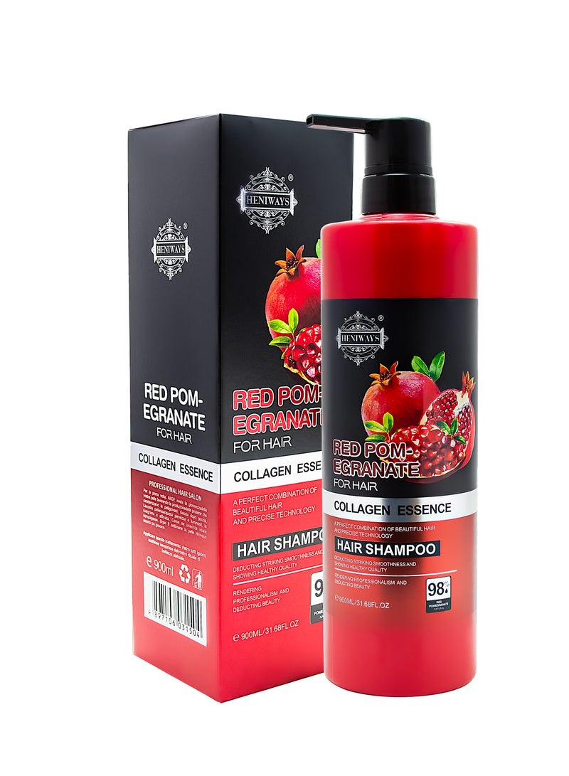 HENIWAYS Red Pom Egranate For Hair Collagen Essence Hair Shampoo 1000 ML - Image 1
