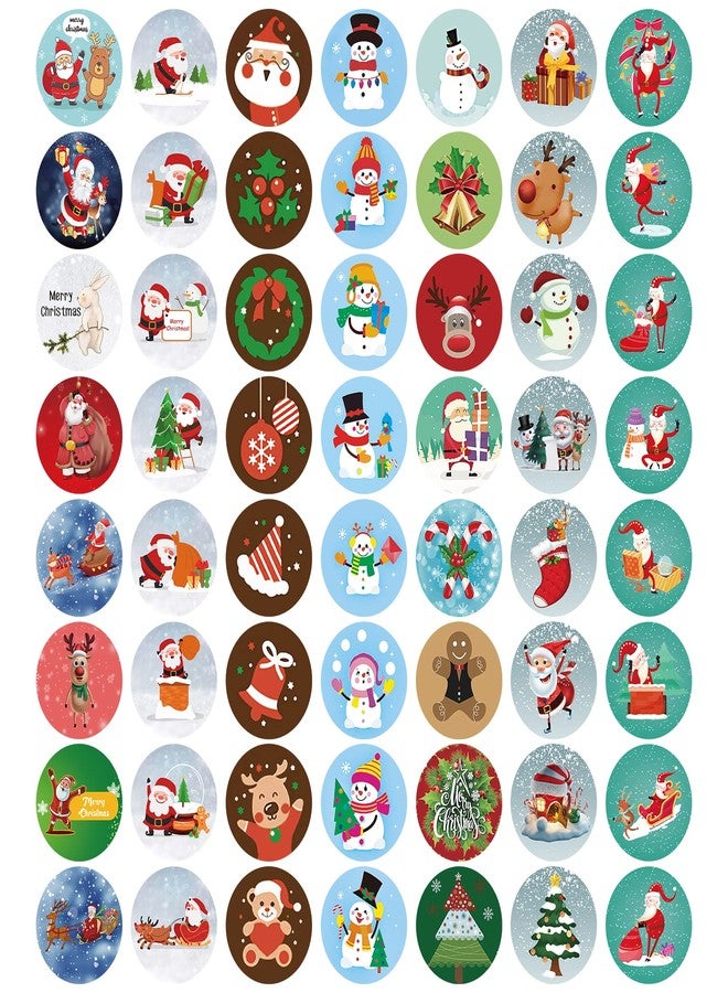 Nestcode ملصقات عيد الميلاد، 504 قطعة من ملصقات عيد الميلاد، رجل الثلج، قزم، أجراس، ثلج، غزال الرنة، ملصقات عيد الميلاد للأطفال لتزيين الحرف اليدوية ومستلزمات حفلات عيد الميلاد (TZ-Chris-A) - Image 1